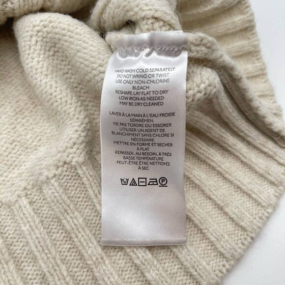 By Anthropologie | Ivory Oversized Preppy Cable Knit Sweater Vest XXS - Picture 12 of 15